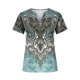 thumbnail image 4 of Fiudx Ofertas Relámpago Blusa Superior con Botones de Color Sólido y Cuello Redondo, Informal, Cómoda Ya La Moda para Mujer, 4 of 5