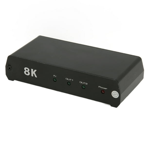 8K 60Hz HDR Splitter With HDCP 2.2 Bypass, 1 In 2 Out, EDID Management, Downscaling, Dolby