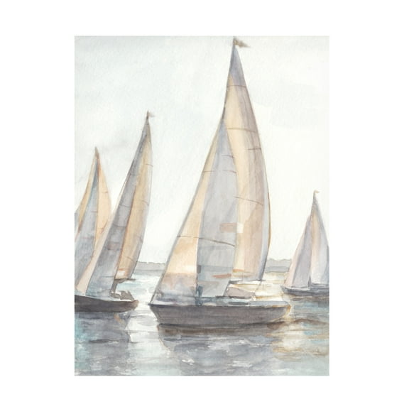 Trademark Fine Art Ethan Harper Plain Air Sailboats I Canvas Wall Art - 14x19