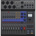 thumbnail image 2 of Zoom LiveTrak L-8 Portable 8-Channel Digital Mixer and Multitrack Recorder + 2x Zoom ZDM-1 Podcast Mic Pack with Headphones, Windscreens and Stands + Cleaning Cloth – 2 Person Podcasting Bundle, 2 of 7