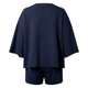thumbnail image 3 of MKLEKYY conjunto de 2 Piezas de Faja Corta para Mujer, Top de Manga 3/4 y Pantalones Cortos con Cintura Elástica, Ropa de Estar Por Casa, 3 of 4