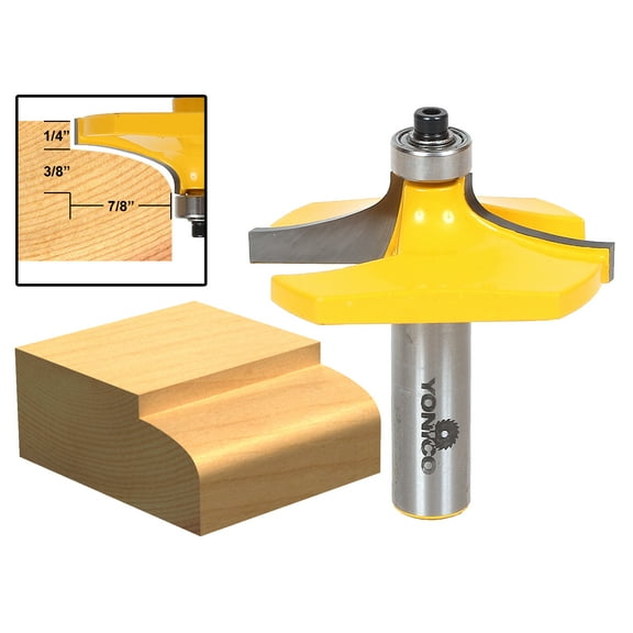 2-1/4" Diameter Thumbnail Table Edge Thumbnail Router Bit - 1/2" Shank - Yonico 13140
