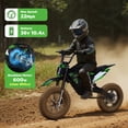 thumbnail image 3 of Wisairt 36V Electric Dirt Bike, 900W Electric Motorcycle for Teens, 22 MPH Speed & 16 Miles Range, 10.4Ah Battery Powered Ride on Dirt Bicycle with 16" Tire and Dual Disc Brakes, Ages 13+, Green, 3 of 11