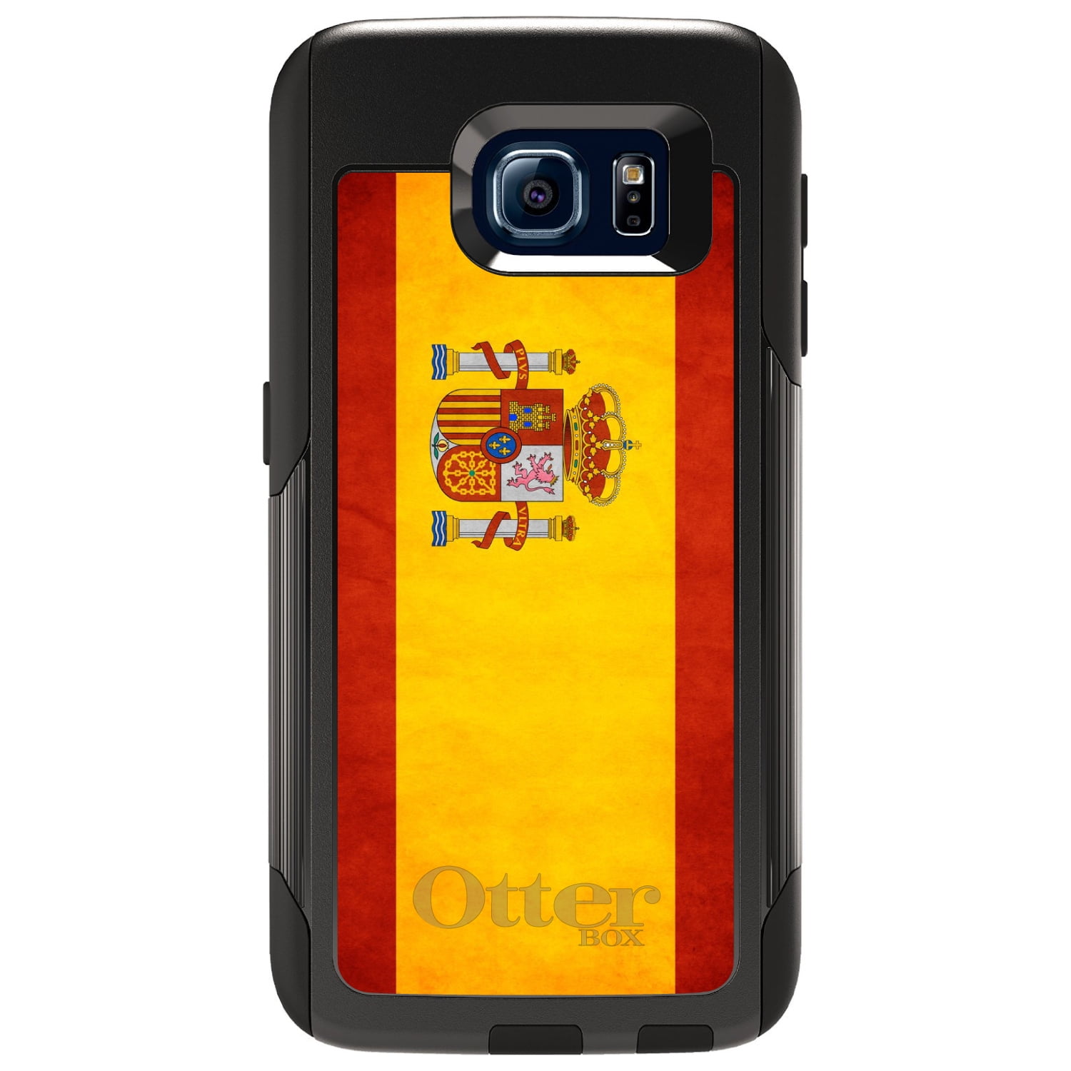 DistinctInk Custom Black OtterBox Commuter Series Case for Samsung Galaxy S6...