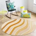 thumbnail image 6 of Tufted carpet 16x16, Round shape, Beige Mustard rugs, Handmade, Area rugs for living room, 6 of 6