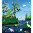 thumbnail image 2 of Ambesonne Animal Duvet Cover Sets, Wild Fauna Around the River, 2-Queen, Pale Sky Blue Multicolor, 2 of 6