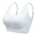 thumbnail image 2 of Itsame 1 Pack Everyday Casual Bra Set Womens Full Support Bra Tie Back Wireless Comfort Bralette White Size M, 2 of 4