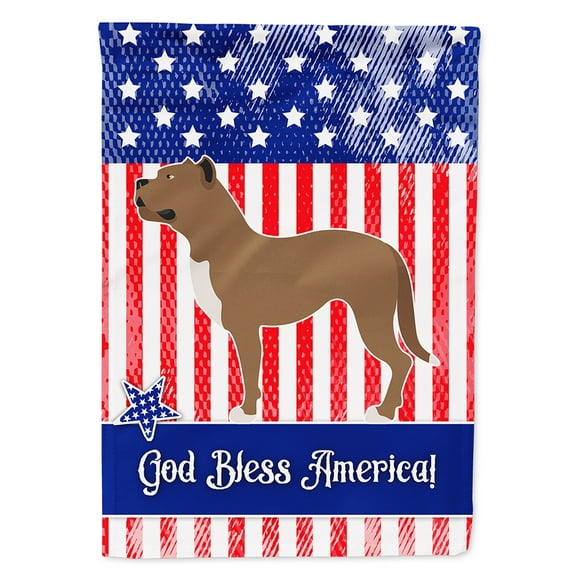 Carolines Treasures BB8420CHF Perro de Presa Canario American Flag Canvas House Size  Large multicolor