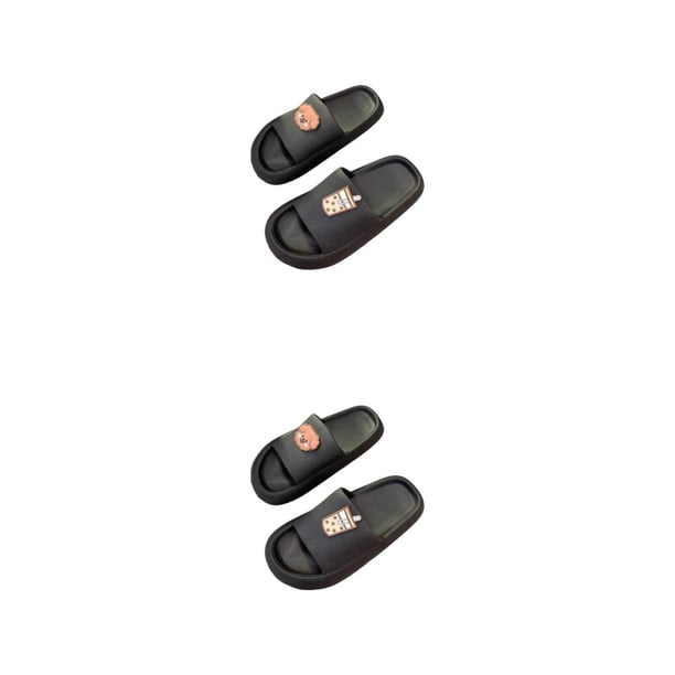 Qarigey Pantuflas de moda para hombre: livianas y cómodas, fáciles de limpiar, parte inferior y gruesa, plataforma elegante, punta abierta Type2 NO2