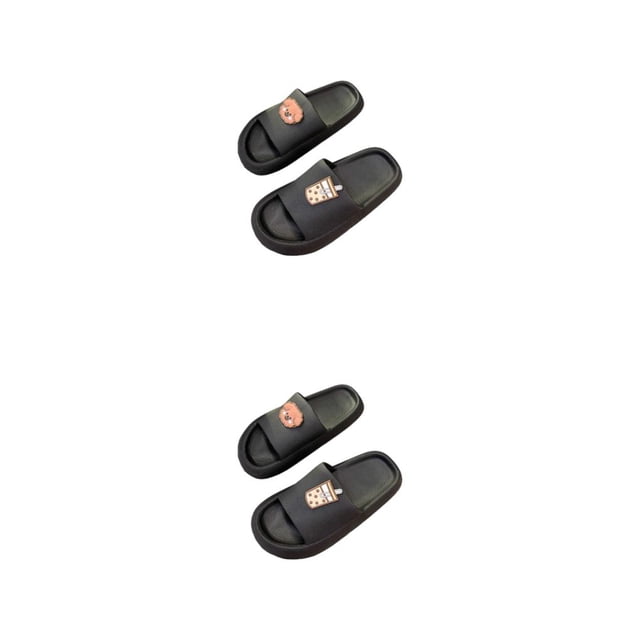 Qarigey Pantuflas de moda para hombre: livianas y cómodas, fáciles de limpiar, parte inferior y gruesa, plataforma elegante, punta abierta Type1 NO1