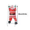 thumbnail image 3 of Ounissouiy Escalera LED resistente al agua de 24 pulgadas, muñeco de Papá Noel, adornos para árboles de Navidad, escalera de escalada de Papá Noel para Kits de decoración para fiestas No.2 Ounissouiy HA046384-02, 3 of 6