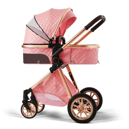 B.Childhood Jogging Stroller with Reversible Seat, Pink, 1 Count