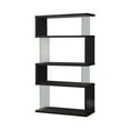 thumbnail image 5 of Asymmetrical Snaking Wooden Bookcase, Black, 5 of 5