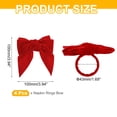 thumbnail image 2 of Uxcell Napkin Rings Bow, Velvet Napkin Holder Ring Decor for Table Setting Red, 2 of 5