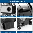 thumbnail image 4 of Soonbuy 30 Inch Industrial Drum Fan, 3-Speed High Velocity Floor Fan, Heavy Duty Metal Air Circulator with Caster Handle for Patios, Warehouses, Commercial, Factories and Workshops, 4 of 7