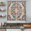 thumbnail image 5 of Boho Colorful Sheer Curtains 45 Inches Long, Ethnic Modern Geometric Abstract Art Light Filering Curtains, Breathable Simi Curtain Privacy Drapes for Kitchen Bathroom Small Window Treatment, 5 of 9