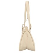 Longchamp Long Leather Shoulder Bag, White