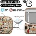 thumbnail image 4 of Boho Mushroom Insulated Lunch Bag - Vintage Thermal Lunch Box with Leakproof Interior & Spacious Capacity, 8-Hour Cold Retention for Work/Picnic/Travel, 4 of 5