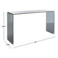 thumbnail image 3 of SAFAVIEH Huck Modern Style Clear/Gray Glass Console Table (53 in. W x 13.8 in. D x 29.5 in. H), 3 of 9