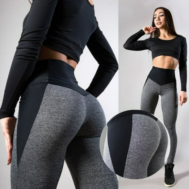 solid color V shape Elastic Hight Waist Yoga Pant Tight Gym