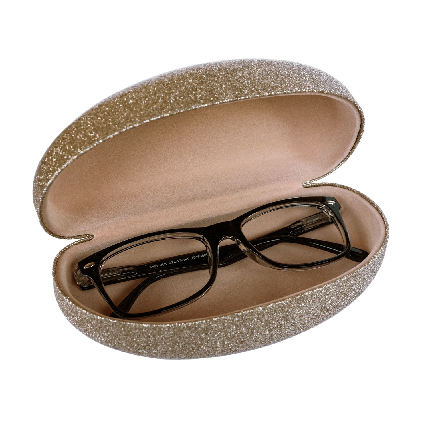 Nouveau Eyewear Inc Nou Woman Gold Glitter Eyeglass Case