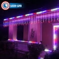 thumbnail image 4 of Russell Decor American Flag Patriotic Curtain lights Decoration Independence Day July 4th with Controller (Red White Blue. 15' x 2'), 4 of 9