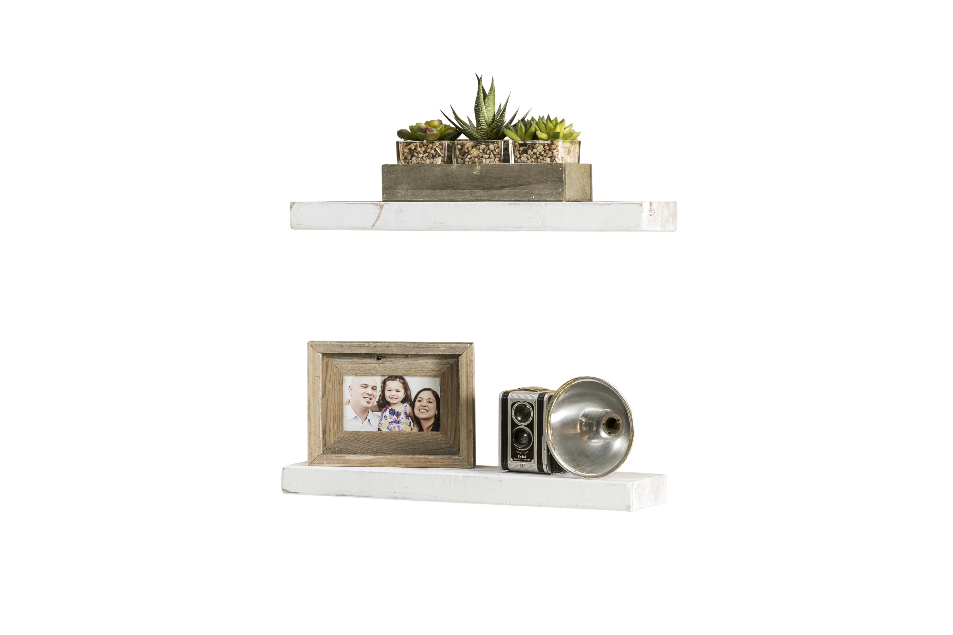 True Floating Shelves, Set of 2, 20Inch White