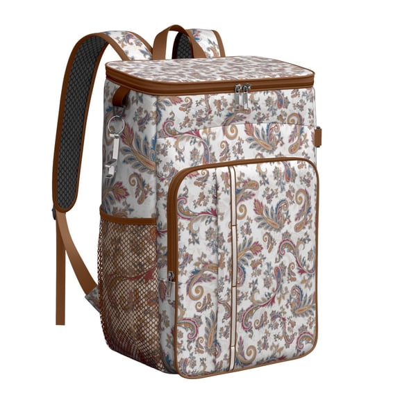 Hippie Insulated Cooler Backpack - 20L Leakproof Soft Cooler Bag, Retro Style for Outdoor Enthusiasts
