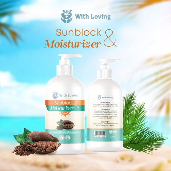 With Loving Sunblock & Moisturizer - Sunscreen and Natural Face Moisturizer