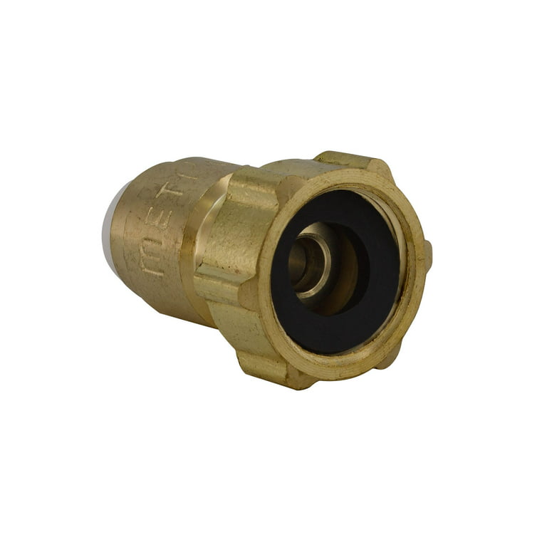 Quick Connect Female Brass Reducing Adapter - 1/4” Quick Connect x 3/8”  Female Threaded Compression. Converts 3/8 COMP Fittings to a QC. Perfect  for Water Filtration, RO System, Ice Maker (5 Pack) 
