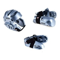 Lightning Silver Karate Sparring Gear Package Deal - Child Large