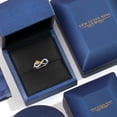 thumbnail image 5 of Gem Stone King 10K White Gold Yellow Citrine and White Diamond Accent Infinity Ring for Women (0.22 Cttw, Heart Shape 4MM, Gemstone November Birthstone, Size 5), 5 of 6