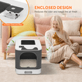 thumbnail image 6 of PHANCIR Enclosed Cat Litter Box with Lid, Easy to Clean with Includes Scoop & 4 Charcoal Deodorizer Bags, 6 of 7