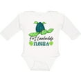 thumbnail image 3 of Inktastic Fort Lauderdale, Florida Happy Sea Turtle Boys or Girls Long Sleeve Baby Bodysuit, 3 of 5