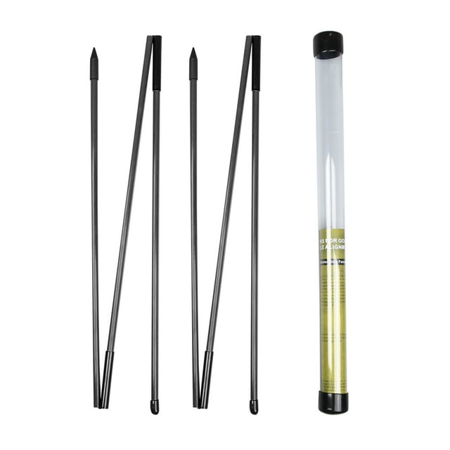 2 Pack Golf Alignment Stick Golf Alignment Sticks Collapsible Golf Practice Rods Swing Trainer Tools Golf Swing Training Tool black