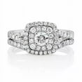 thumbnail image 4 of 3CT Round Cut Lab Created Diamond 14K White Gold Plated Engagement Ring Bridal Set For Her 925 Sterling Silver, 4 of 4