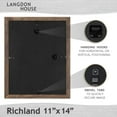 thumbnail image 6 of Langdon House 11x14 Rustic Brown Collage Frame W/ Mat for 5 - 4x6 Photos, Contemporary Farmhouse Style, 1 Pack, Richland Collection (US Company), 6 of 6