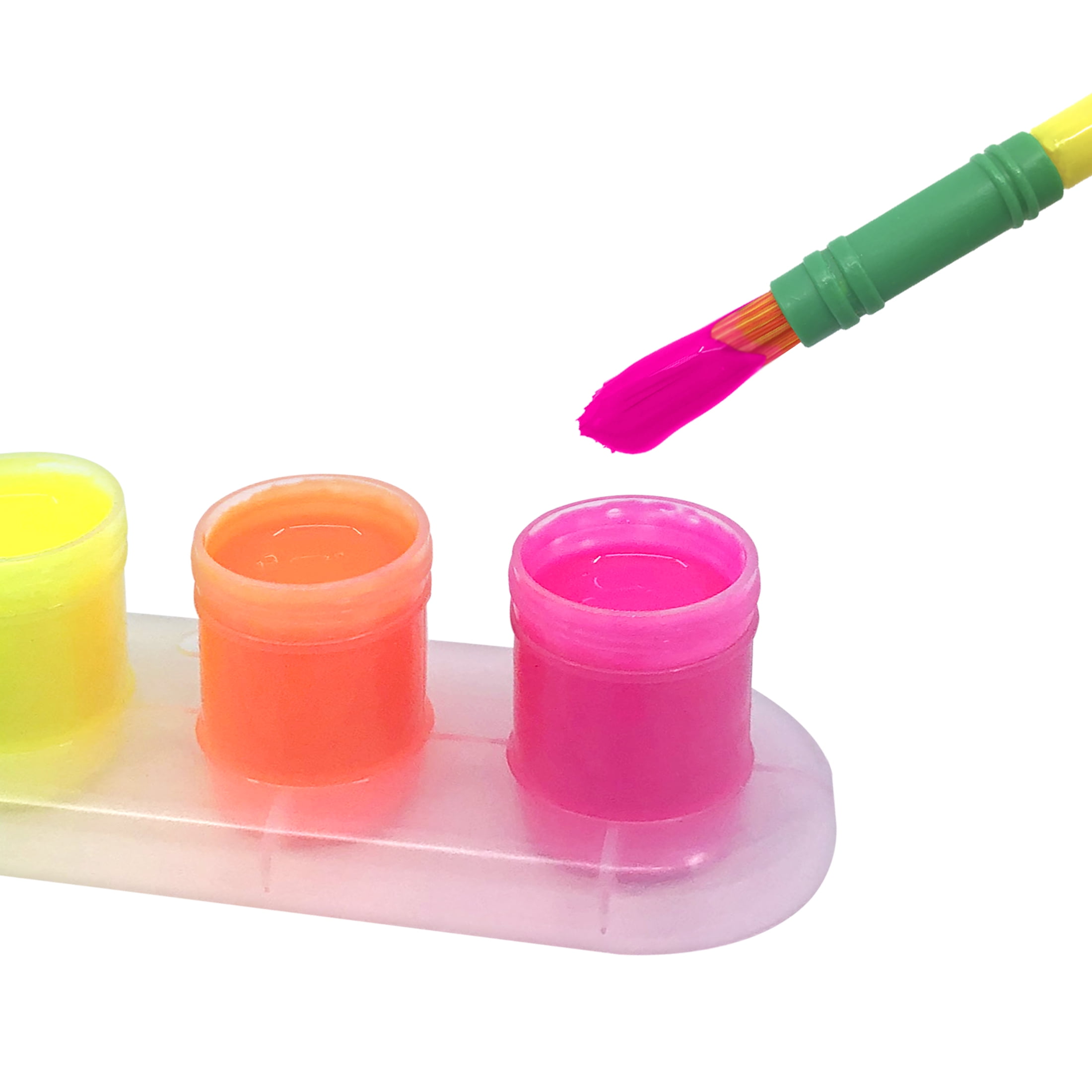 (4 pack) RoseArt  Neon Washable Tandem Paint, 6 Vibrant Colors