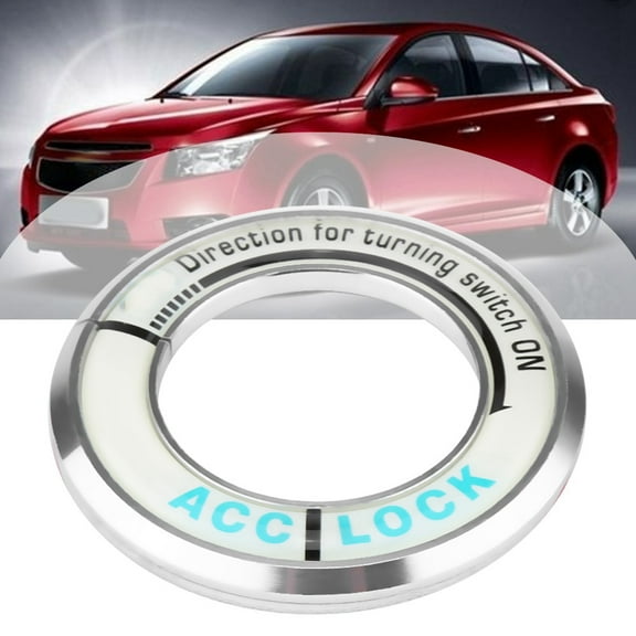 Car Luminous Ignition Switch Ring Circle Key Hole Cover Trim for Cruze Silver