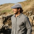 thumbnail image 2 of Newsboy Hats for Men Flat Cap Cotton Adjustable Breathable Irish Cabbie Ivy Driving Hunting Hat, 2 of 7