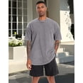 thumbnail image 2 of Camiseta Adorejoy Oversize Vintage Washed para hombre - Gris, 2 of 9