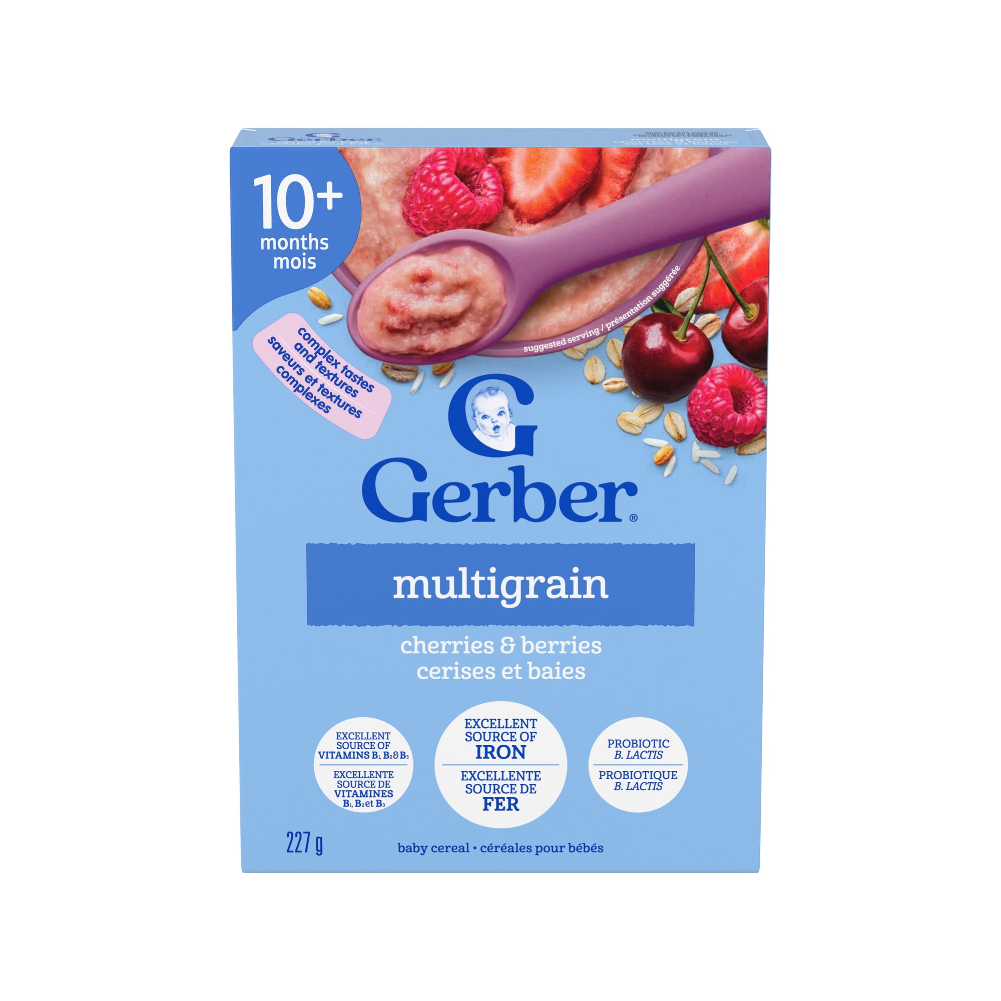 Gerber Stage 4 Multigrain Cherries & Berries Baby Cereal 227 G