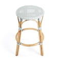 thumbnail image 2 of Beaumont Lane 24" Transitional Rattan Counter Stool in Sky Blue/White, 2 of 6