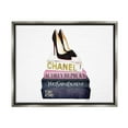 thumbnail image 3 of Stupell Industries Glam Fashion Book Set Black Pump Heels Luster Gray Framed Floating Canvas Wall Art, 24x30, by Amanda Greenwood, 3 of 5