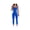 Blue, variant on Women's Ribbed Square Neck Jumpsuit, Sleeveless One Piece Yoga Romper for Fitness, Workout and Activewear
