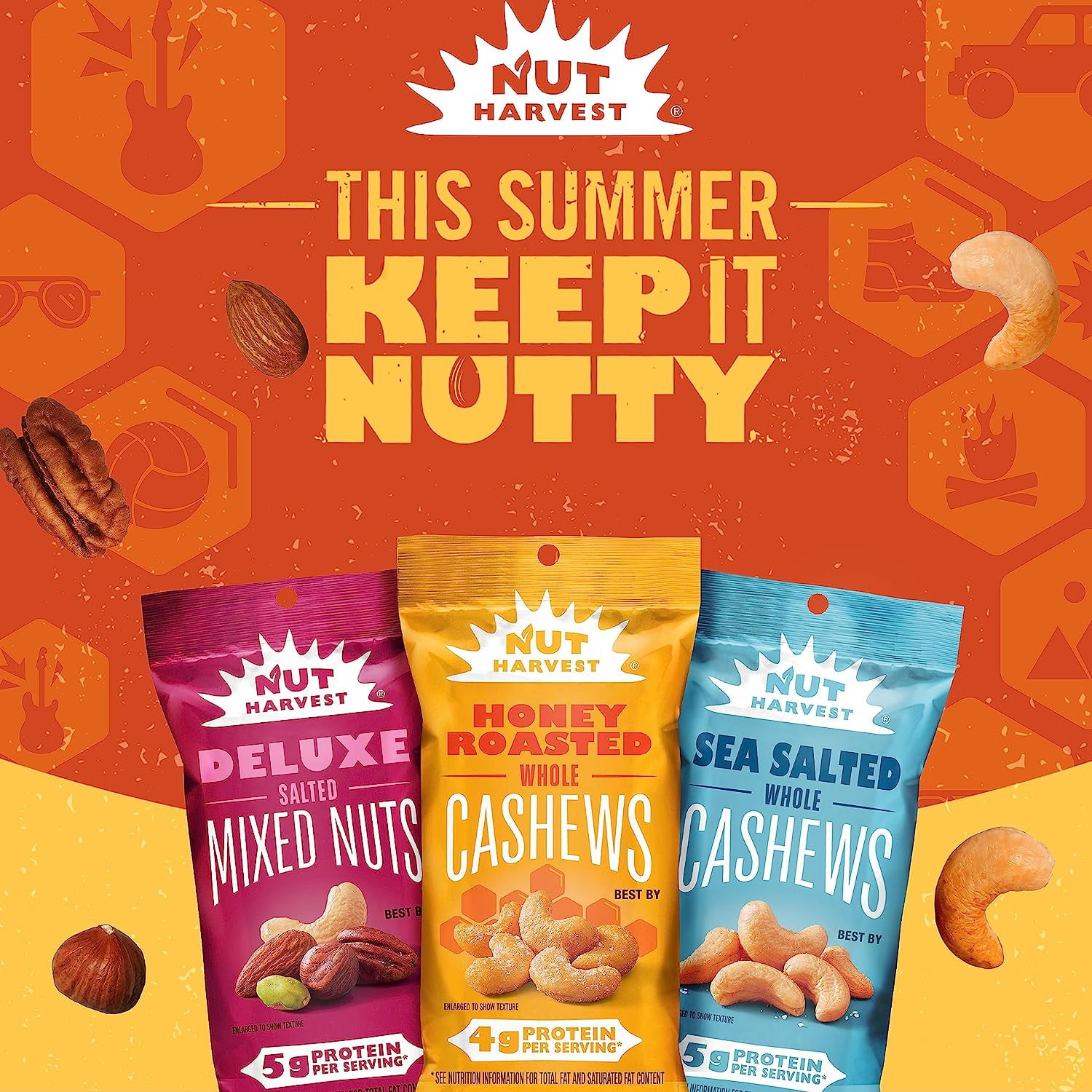 Frito Lay Nut Harvest Sea Salt Whole Cashews 4.75z