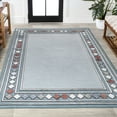 thumbnail image 5 of JONATHAN Y HAWAII 3 x 5 Area Rug, Sebastian Diamond Border - Blue/Ivory, HWC102D-3, 5 of 10