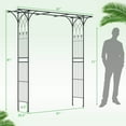 thumbnail image 3 of Costway Garden Wedding Rose Arch Pergola Archway Flowers Climbing Plants Trellis Metal, 3 of 10