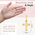 thumbnail image 3 of MAZZERI 14k St Thomas Cross Pendant, Hypoallergenic Gold Religious Charms for Women and Men, Handcrafted in the USA, 3 of 8