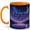 Orange, variant on Peace Looks Good 11oz Ceramic Mug, Moon and Star Lake Design